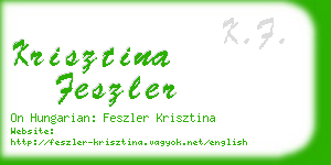 krisztina feszler business card